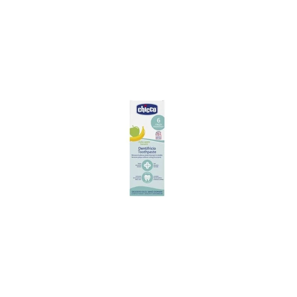 Chicco - Dentifrice Pomme-Banane - 6-24m - 50ml pour Maman et bébé