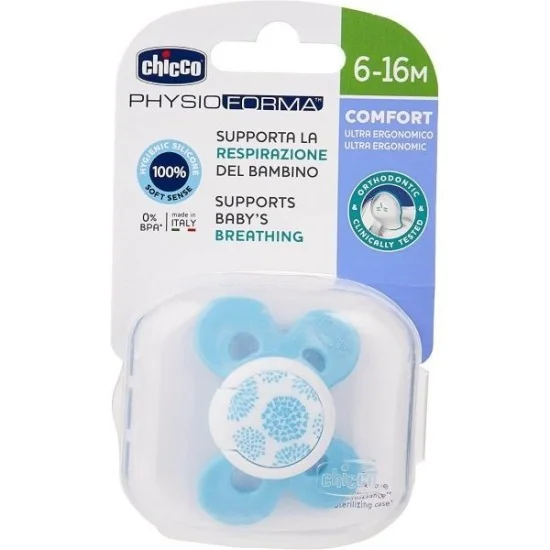 CHICCO - SUCETTE PHYSIO COMFORT EN SILICONE 6-16 MOIS pour Maman et...