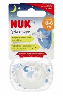Nuk Sucette Star Night 0-6m