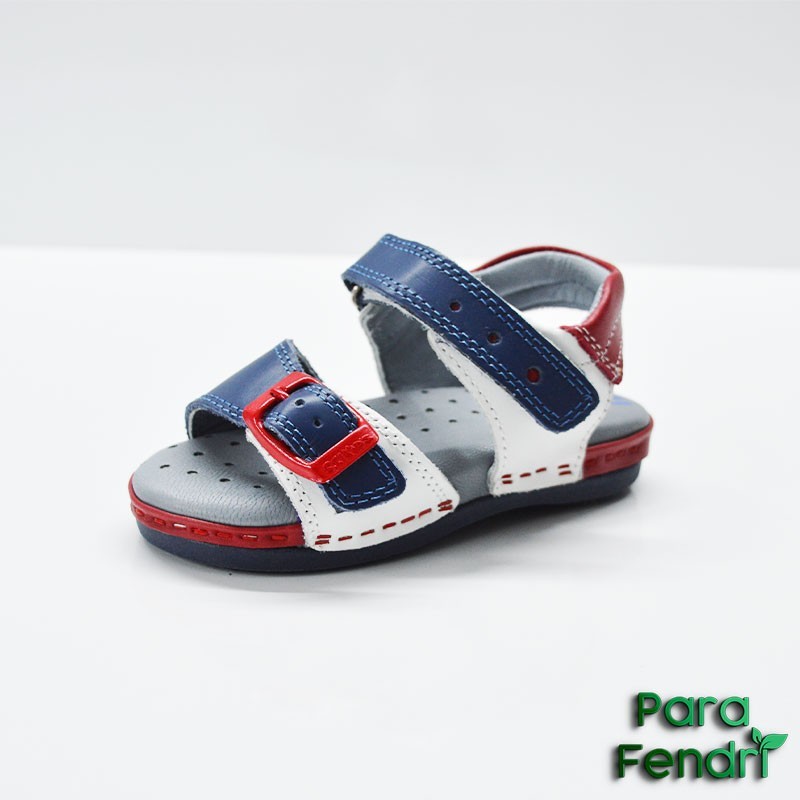 STI SANDALE BLANC+BLEU+ROUGE
