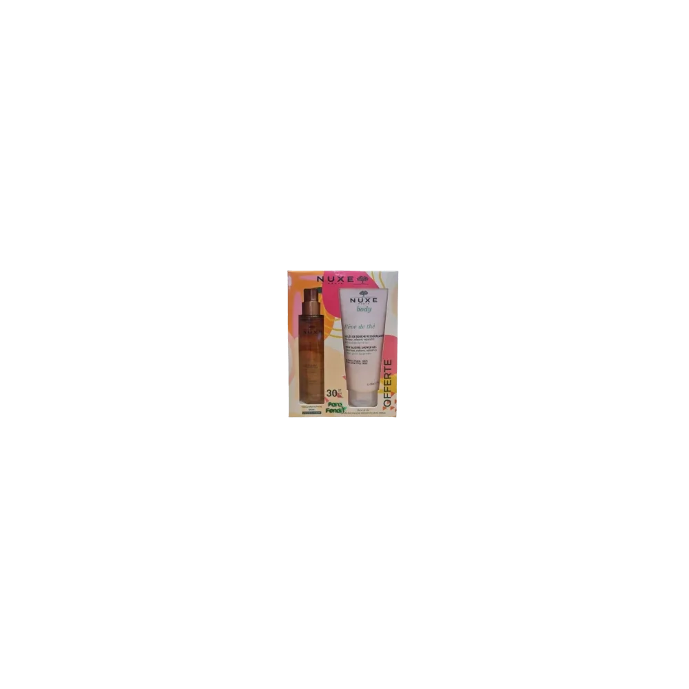 NUXE HUILE BRONZANTE SPF30 + GELEE DOUCHE 200ML OFFERTE pour Beauté