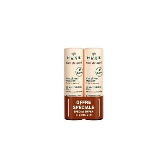 NUXE RÊVE DE MIEL Stick Lèvres Hydratant - 2x4g pour Beauté