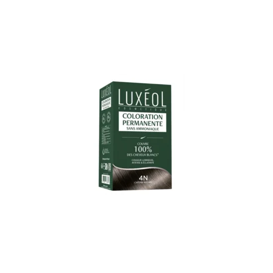 Luxéol Coloration Permanente 4N – Châtain Naturel pour Beauté