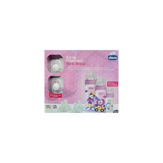 CHICCO Kit Biberons Well Being Rose pour Nos Promotions