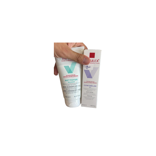 PAPULEX GEL NETTOYANT + PAPULEX GEL STOP ACNE pour Accueil