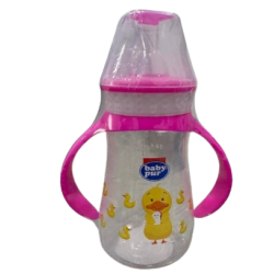 BABY PUR - MINI BIBERON AVEC COUVERCLE TORSADÉ & ANSES 125ML