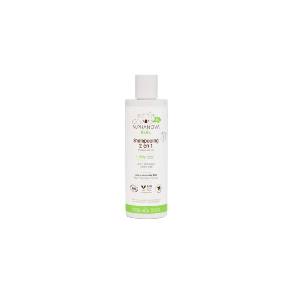 ALPHANOVA - SHAMPOING BEBE BIO 2EN1 TOUS TYPES DE CHEVEUX 200ML pou...