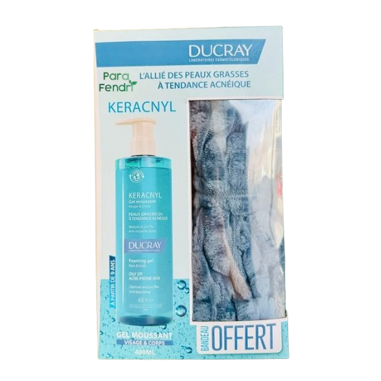 DUCRAY - GEL KERACNYL 400ML + BANDEAU OFFERT pour Accueil