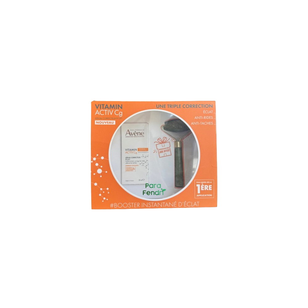 AVENE - COFFRET : VITAMINE ACTIV Cg + ROULEAU EN JADE OFFERT pour V...