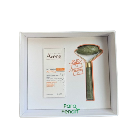AVENE - COFFRET : VITAMINE ACTIV Cg + ROULEAU EN JADE OFFERT pour V...