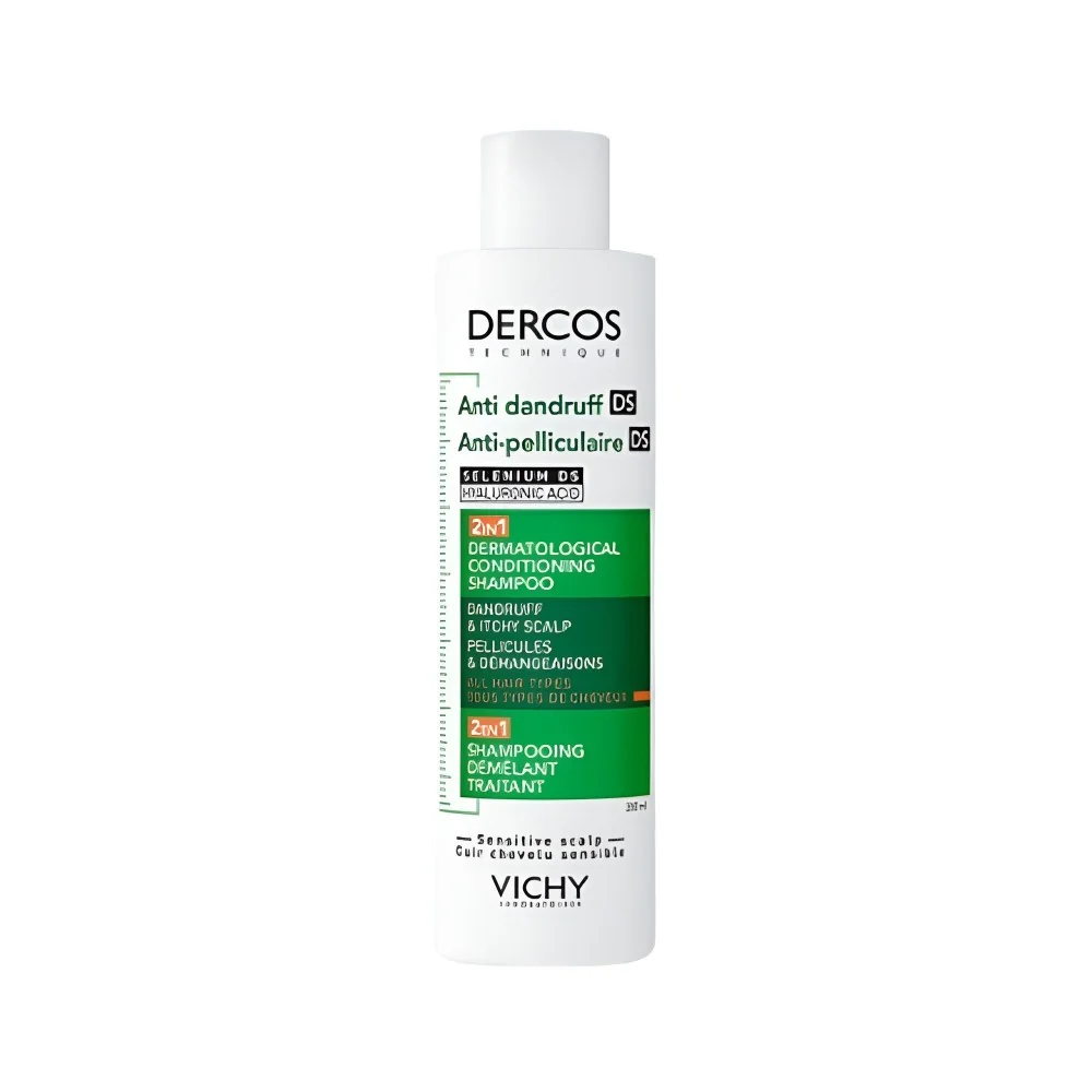 VICHY DERCOS - SHAMPOING ANTI PELLICULAIRE DS 2EN1 DEMELANT ET TRAI...
