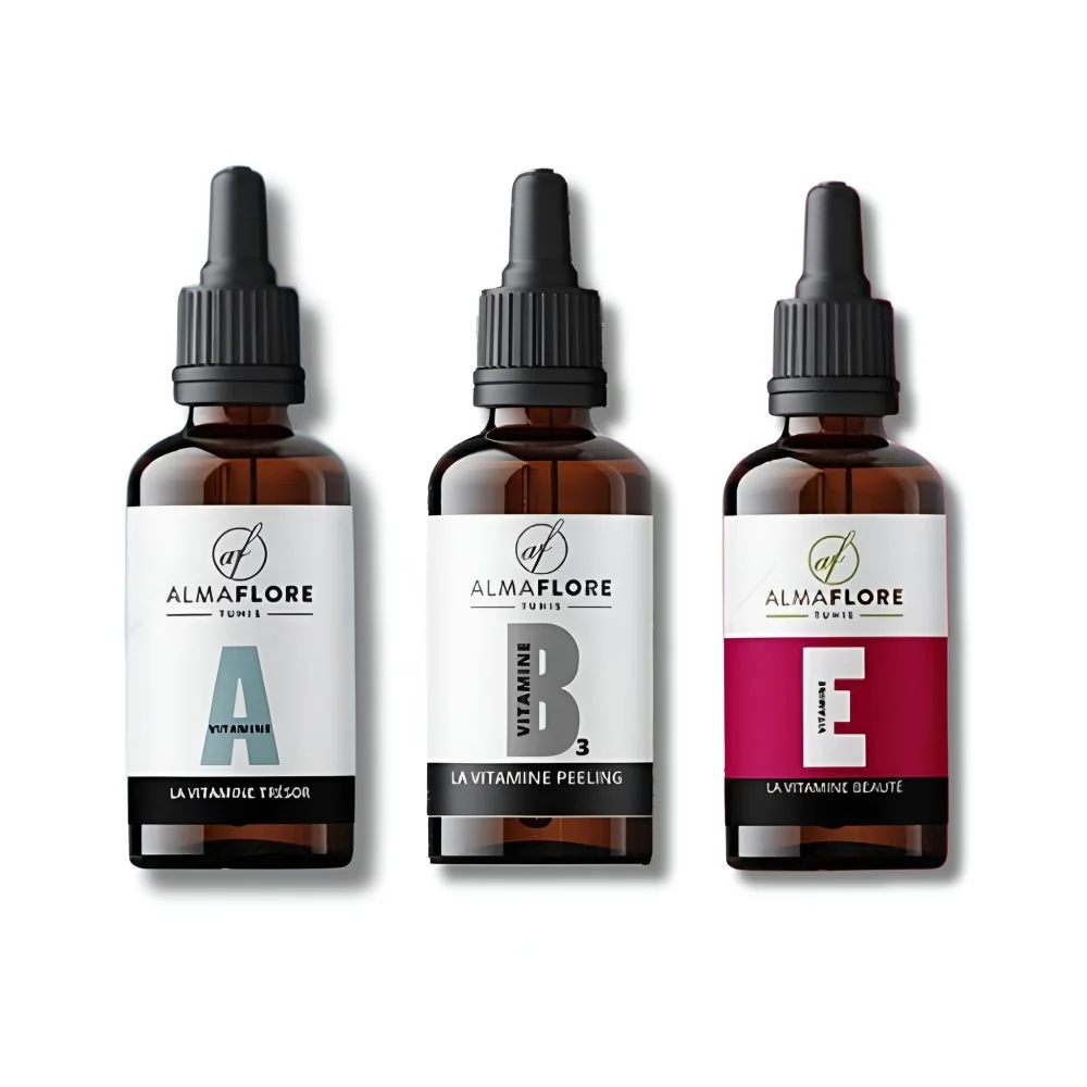 ALMAFLORE - PACK SERUM VITAMINE A + VITAMINE B3 + VITAMINE E pour B...