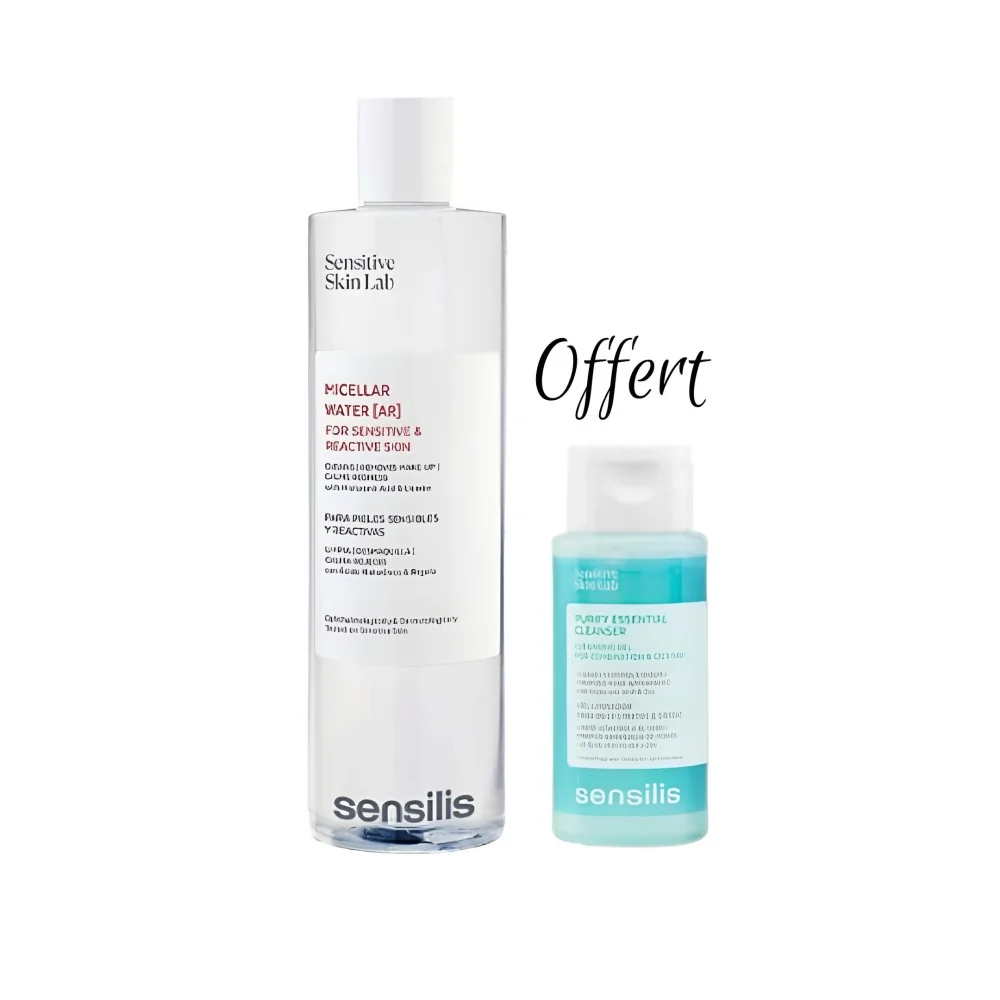 SENSILIS - PACK : EAU MICELLAIRE PEAUX SENSIBLES 400ML + GEL NETTOY...