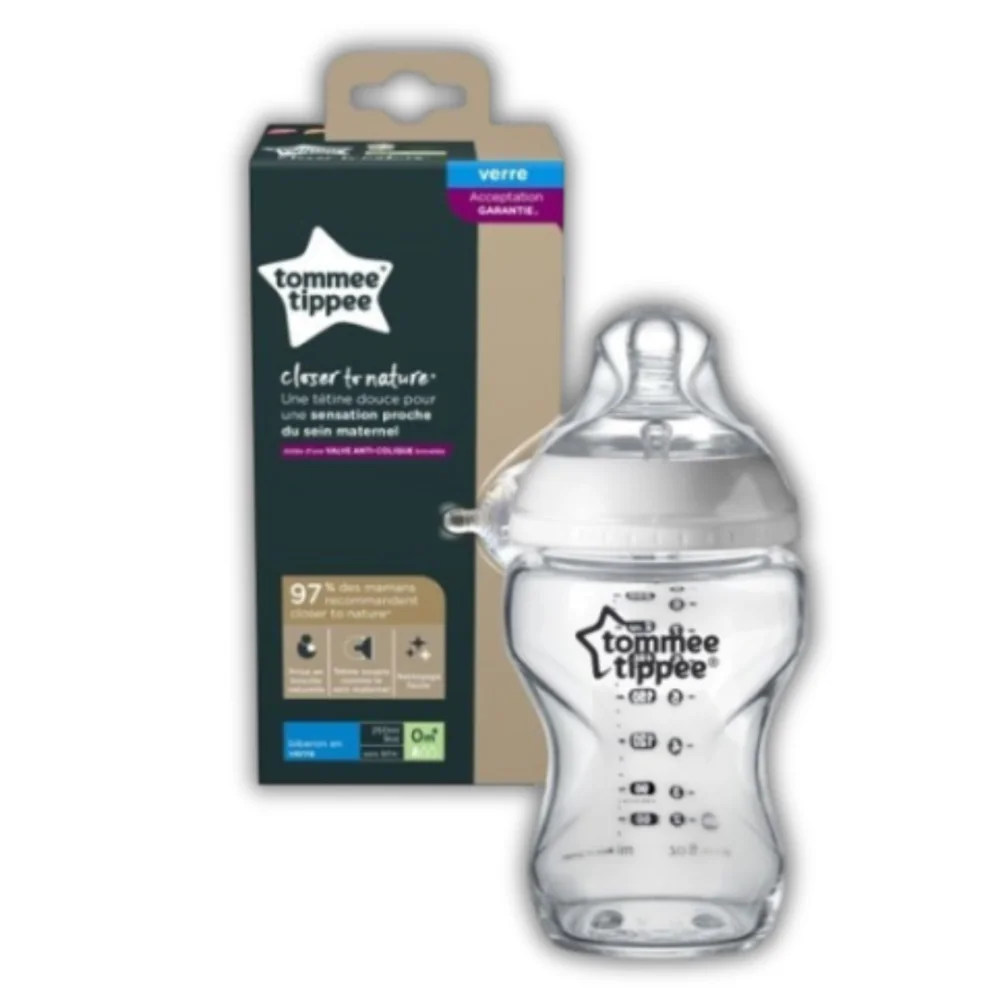 TOMMEE TIPPEE - BIBERON 250ML EN VERRE pour Maman et bébé
