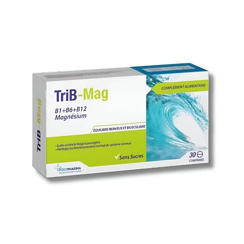 POLYPHARMA - TRI B MAG 30 COMPRIMES pour Compléments Alimentaires