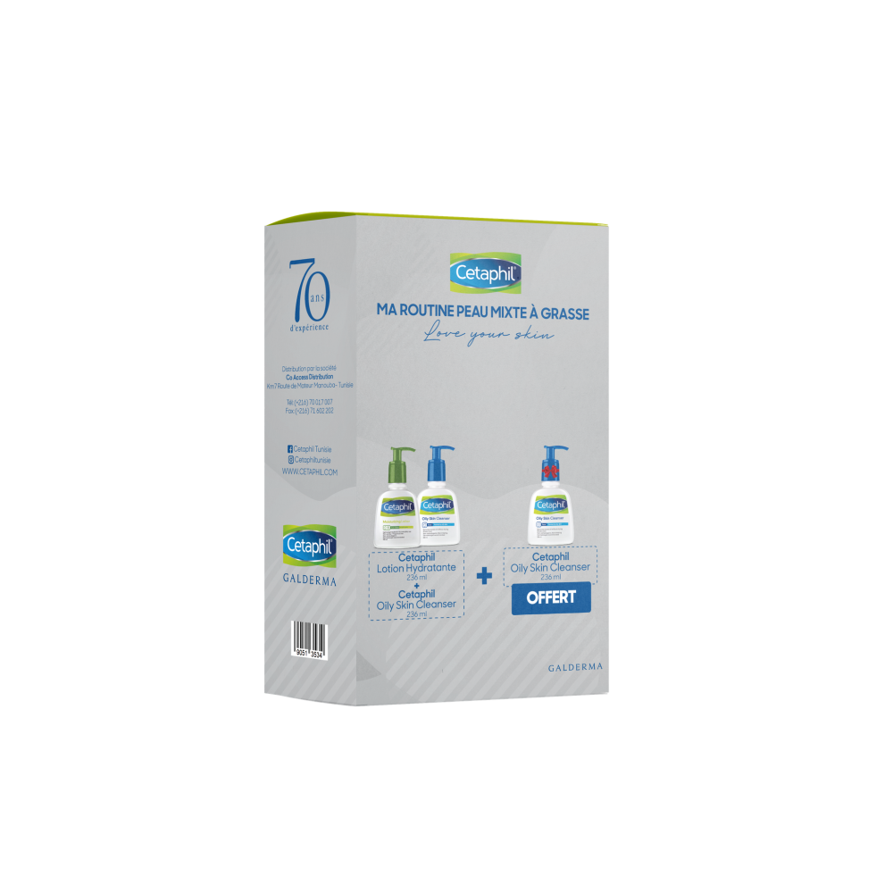 CETAPHIL MA ROUTINE PEAU MIXTE A GRASSE pour Visage