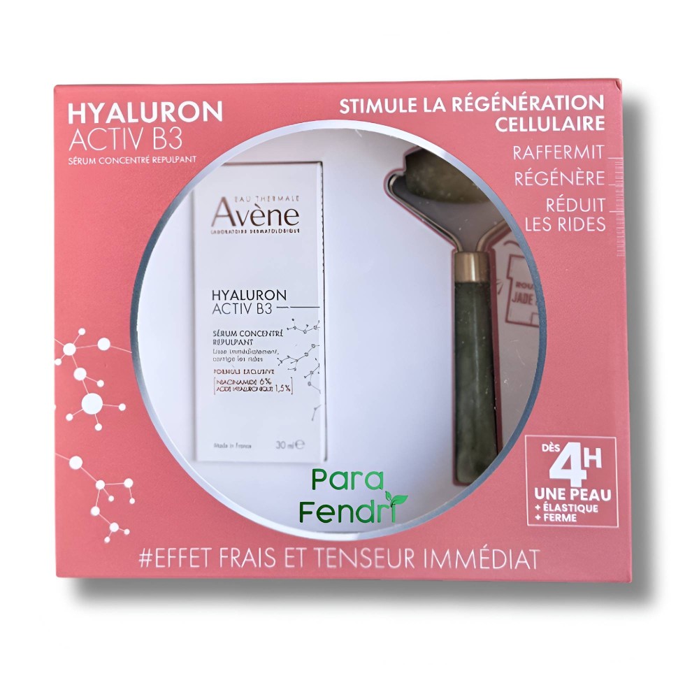 AVENE - COFFRET SERUM HYALURON AVTIV B3 30ML + ROULEAU EN JADE OFFE...