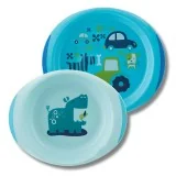 CHICCO - ENSEMBLE DE DEUX ASSIETTES +12MOIS pour Maman et bébé