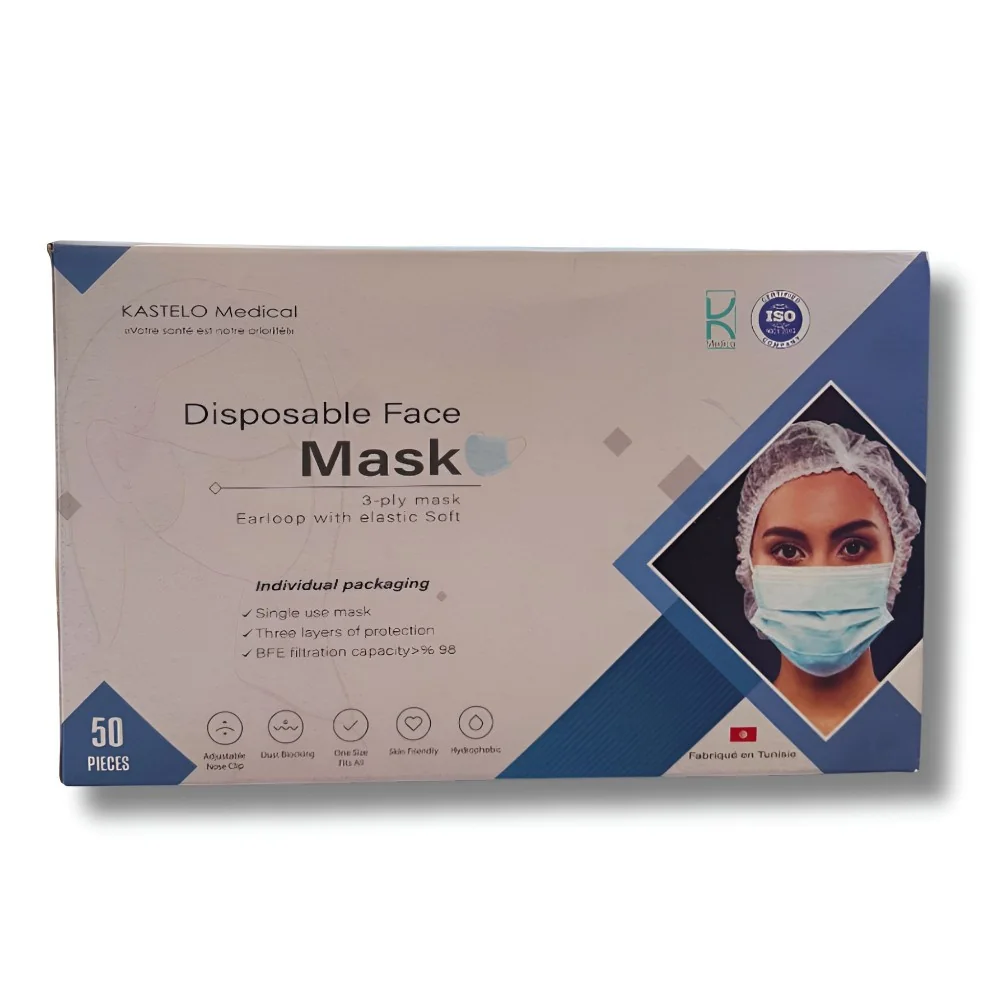 KASTELO MEDICAL - MASQUE-BAVETTE 50 PIECES pour Spécial Covid