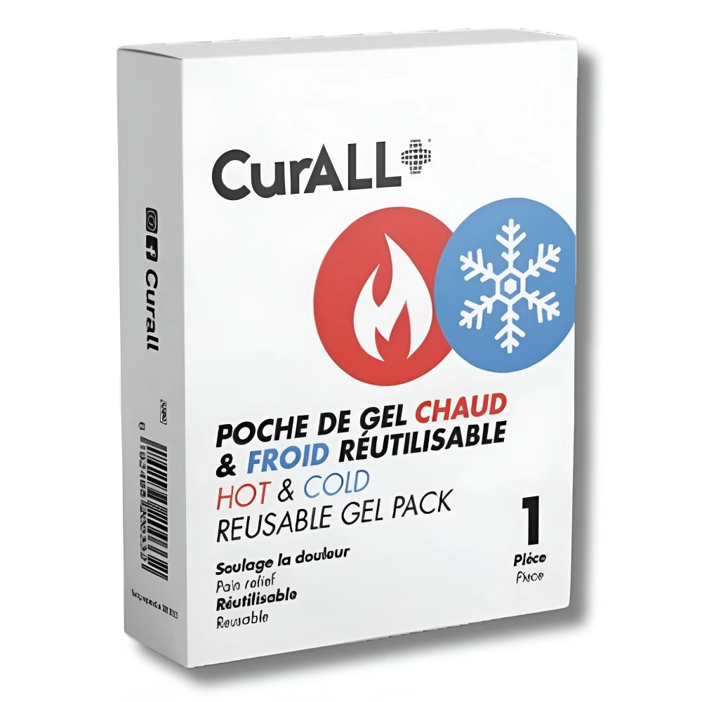 CURALL - POCHE DE GEL CHAUD FROID 15*20CM pour Produits Paramédicaux