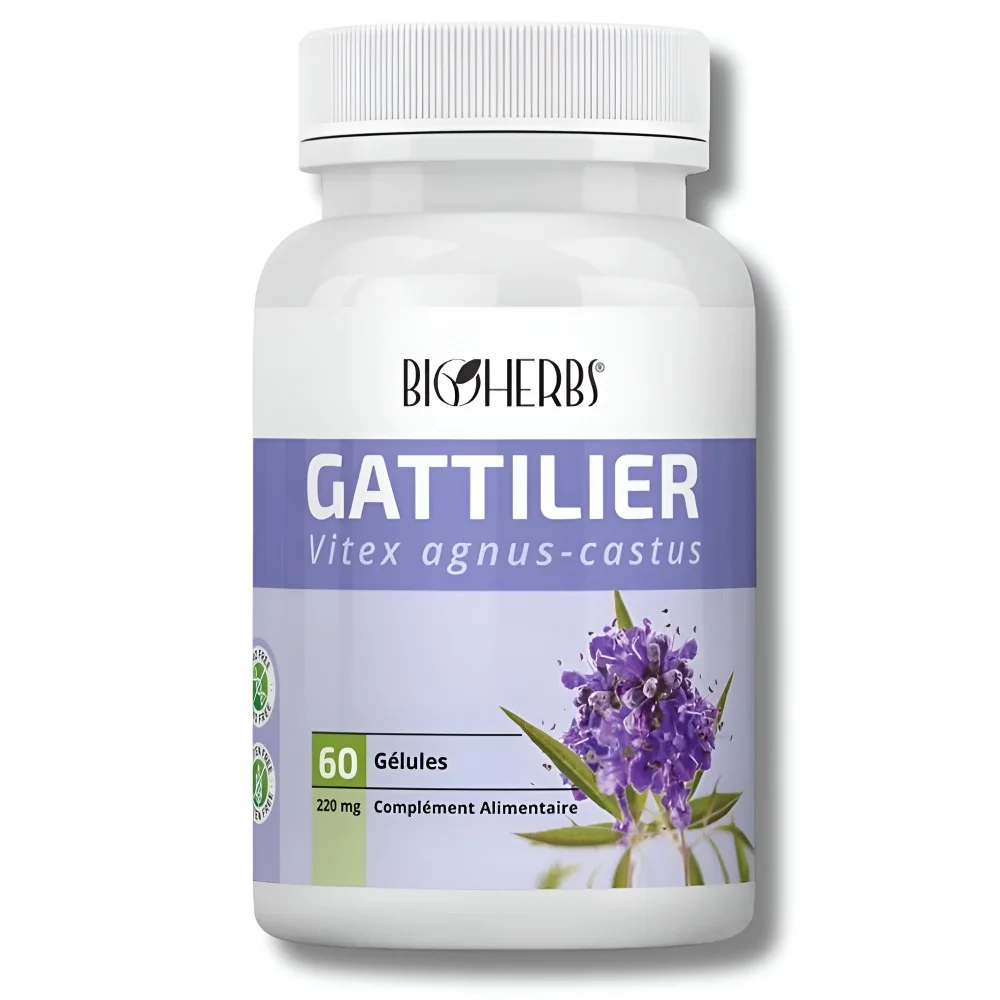 BIOHERBS - GATTILIER 60 GÉLULES pour Compléments Alimentaires