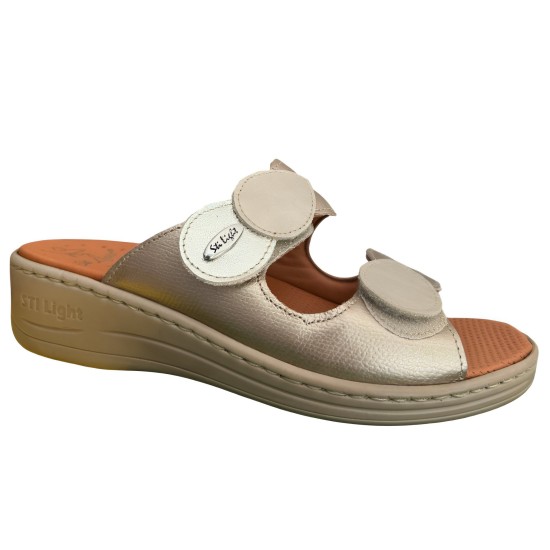 STI LIGHT - CLAQUETTES ORTHOPEDIQUES DORÉES AVEC ATTACHES pour sabo...