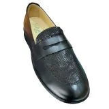 STI LIGHT - DERBIES ORTHOPEDIQUES NOIRS AVEC DETAILS EN CROCCO pour...