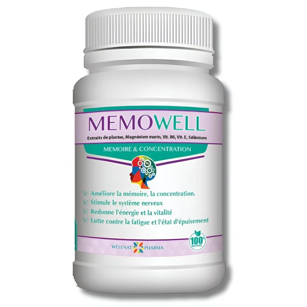 WELLNAT PHARMA - MEMOWELL BOITE DE 30 pour Compléments Alimentaires