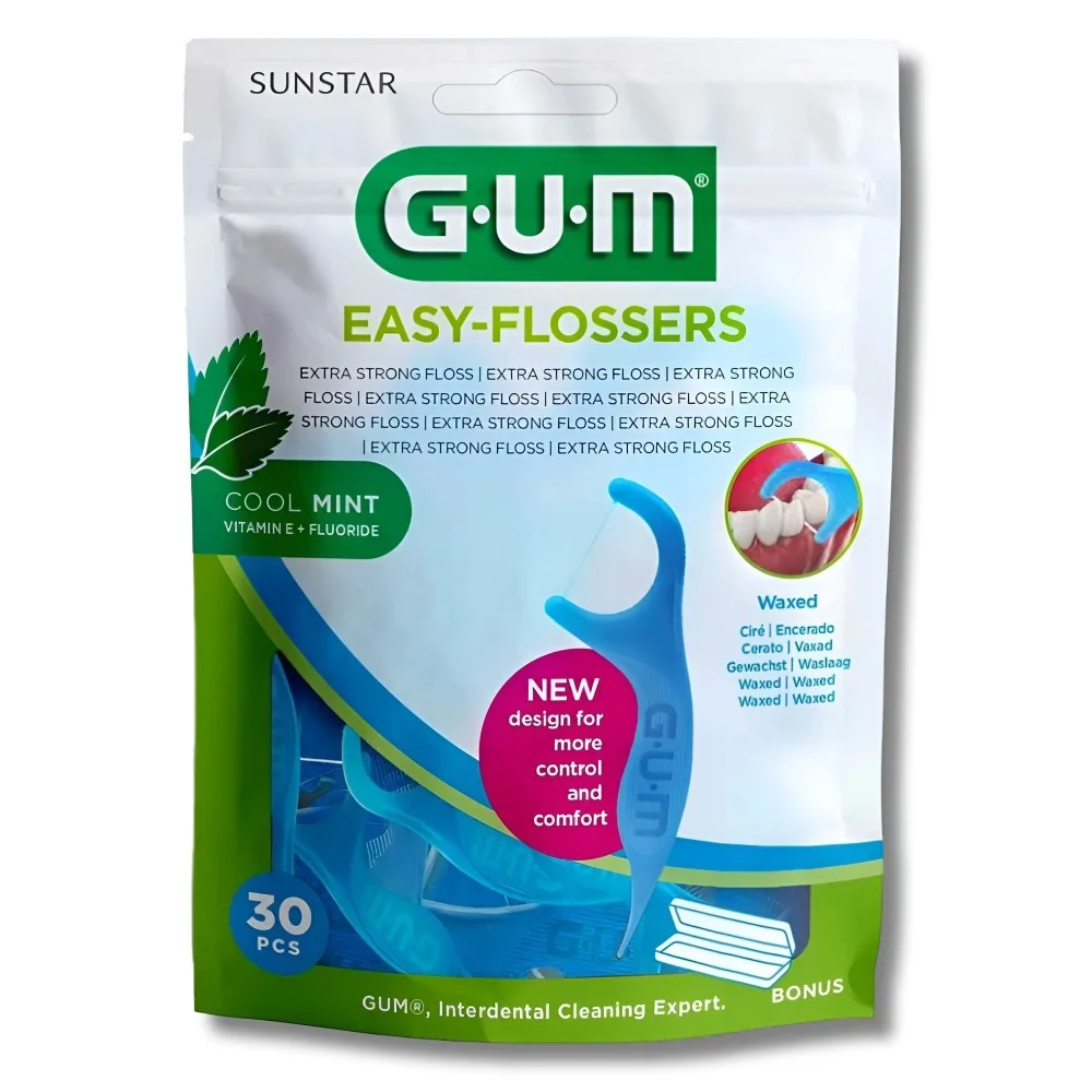 GUM - EASY FLOSSERS PORTE FIL DENTAIRE 30 PIECES 890 pour Hygiène