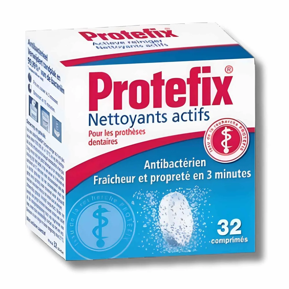 PROTEFIX - NETTOYANTS ACTIFS POUR LES PROTHESES 32 COMPRIMES pour H...