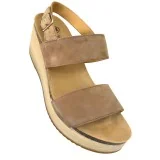 SCHOLL - SANDALES ORTHOPEDIQUES CAMEL TEXTURE DAIM FEMMES pour sabo...