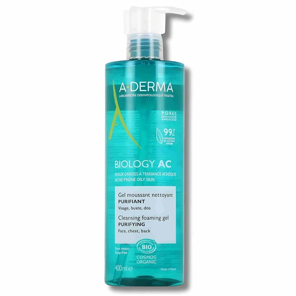 A-DERMA BIOLOGY AC - GEL MOUSSANT NETTOYANT PURIFIANT 400ML pour Be...