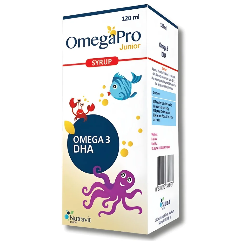 NUTRAVIT - OMEGAPRO JUNIOR SIROP 120 ML pour Compléments Alimentaires