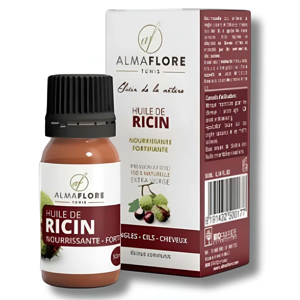 ALMAFLORE - HUILE DE RICIN BIO 10ML pour Soins