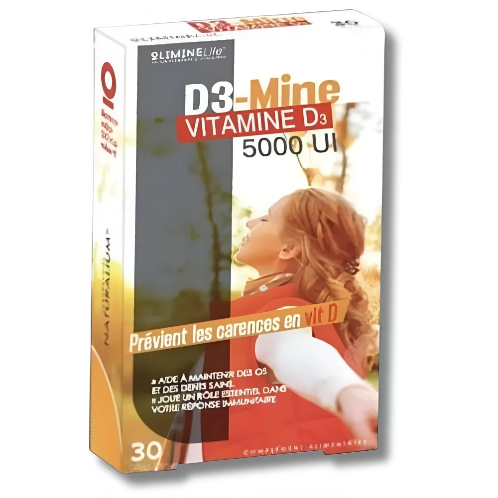 NATURALIUM - D3-MINE VITAMINE D3 5000 UI 30 GELLULES pour Complémen...