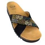 SCHOLL - CLAQUETTES ORTHOPEDIQUES CROISEES (SCRATCH) AVEC CRISTAUX ...