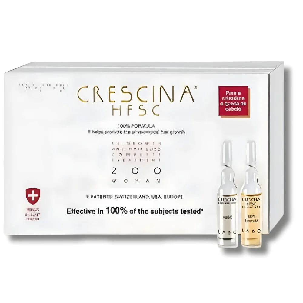 CRESCINA TTT COMPLET (ANTI CHUTE+REPOUSSE) 200 femme 10 +10 AMPOULE...