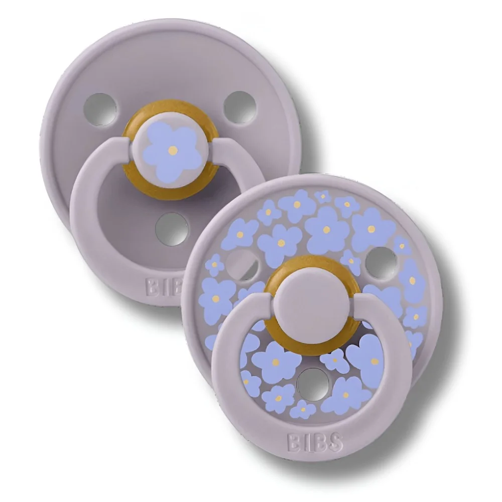 BIBS NATURAL RUBBER - LOT DE 2 SUCETTES TAILLE 2 pour Maman et bébé