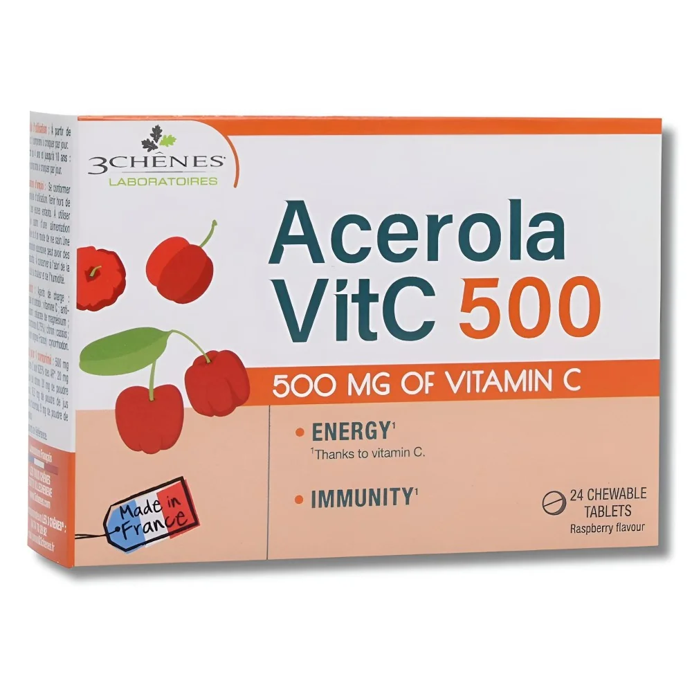 3 CHENES - ACEROLA 500 VITAMINE C 24 COMPRIMES