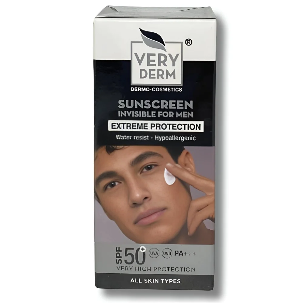 VERY DERM - ÉCRAN SOLAIRE SPF50+ INVISIBLE POUR HOMME 50ML