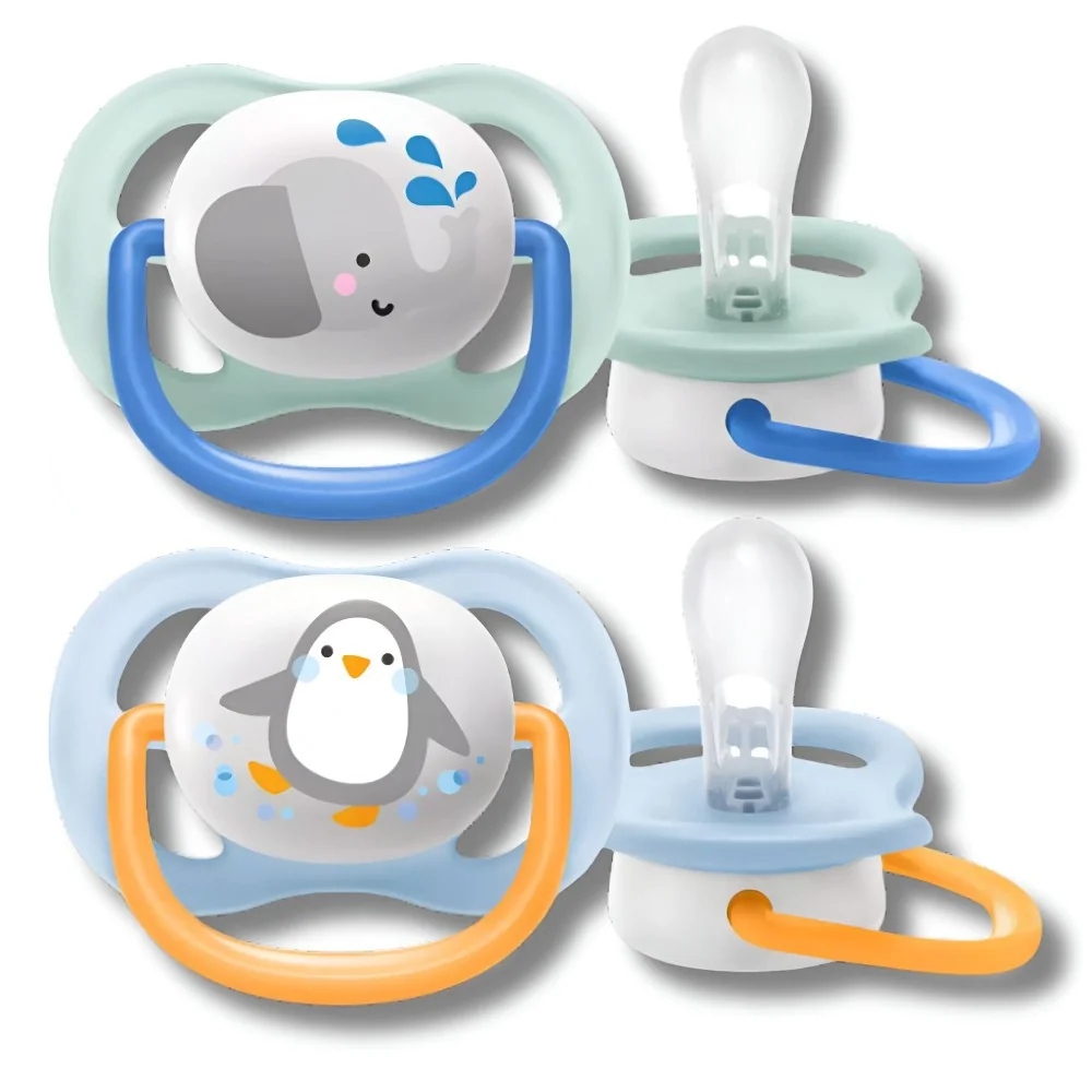 AVENT - LOT DE 2 SUCETTES 0-6MOIS BOY ANIMALS