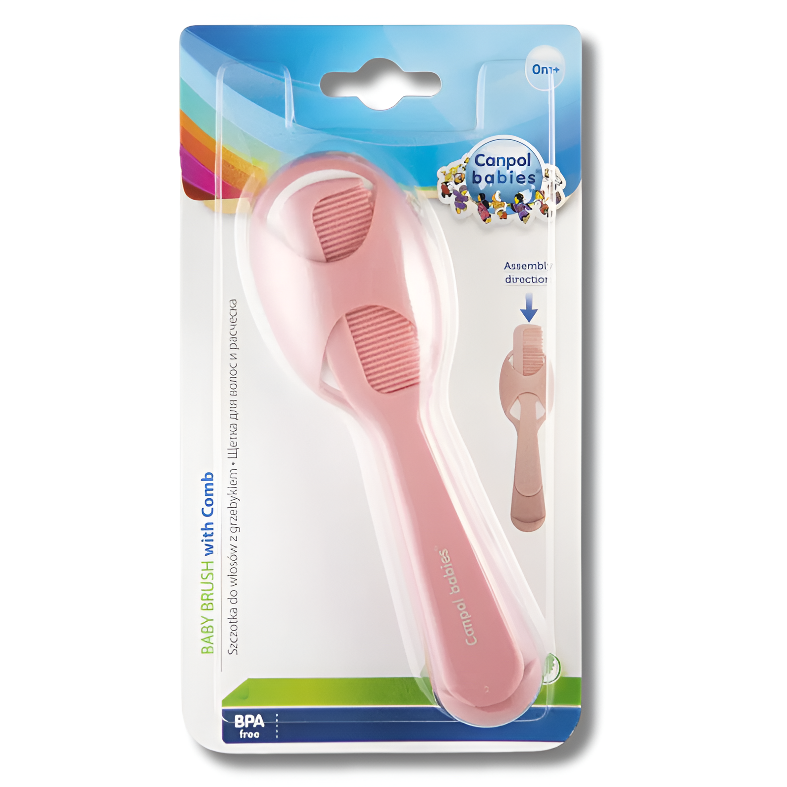 CANPOL BABIES - BROSSE ET PEIGNE ROSE REF 56/160