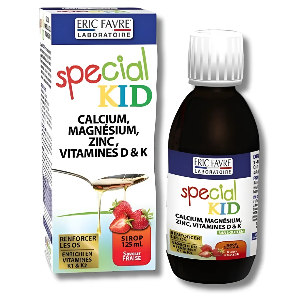 ERIC FAVRE SPECIAL KID - SIROP CALCIUM, MAGNÉSIUM, ZINC, VITAMINES D & K 125ML