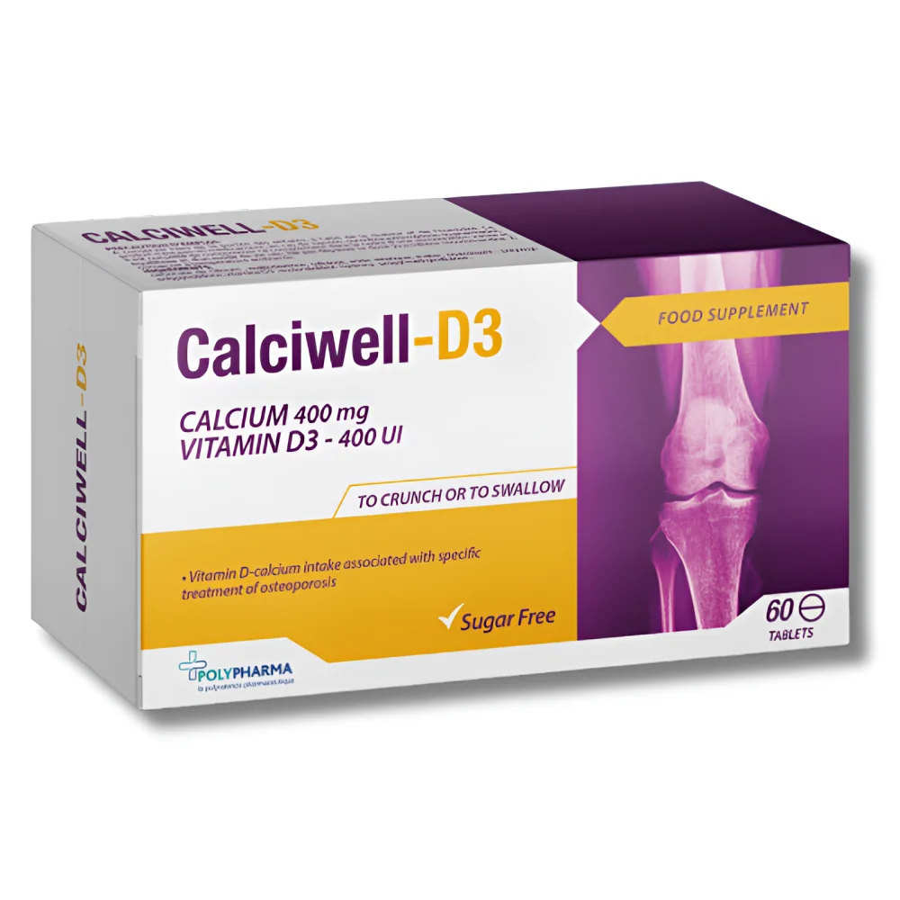 POLYPHARMA - CALCIWELL-D3 60 COMPRIMES