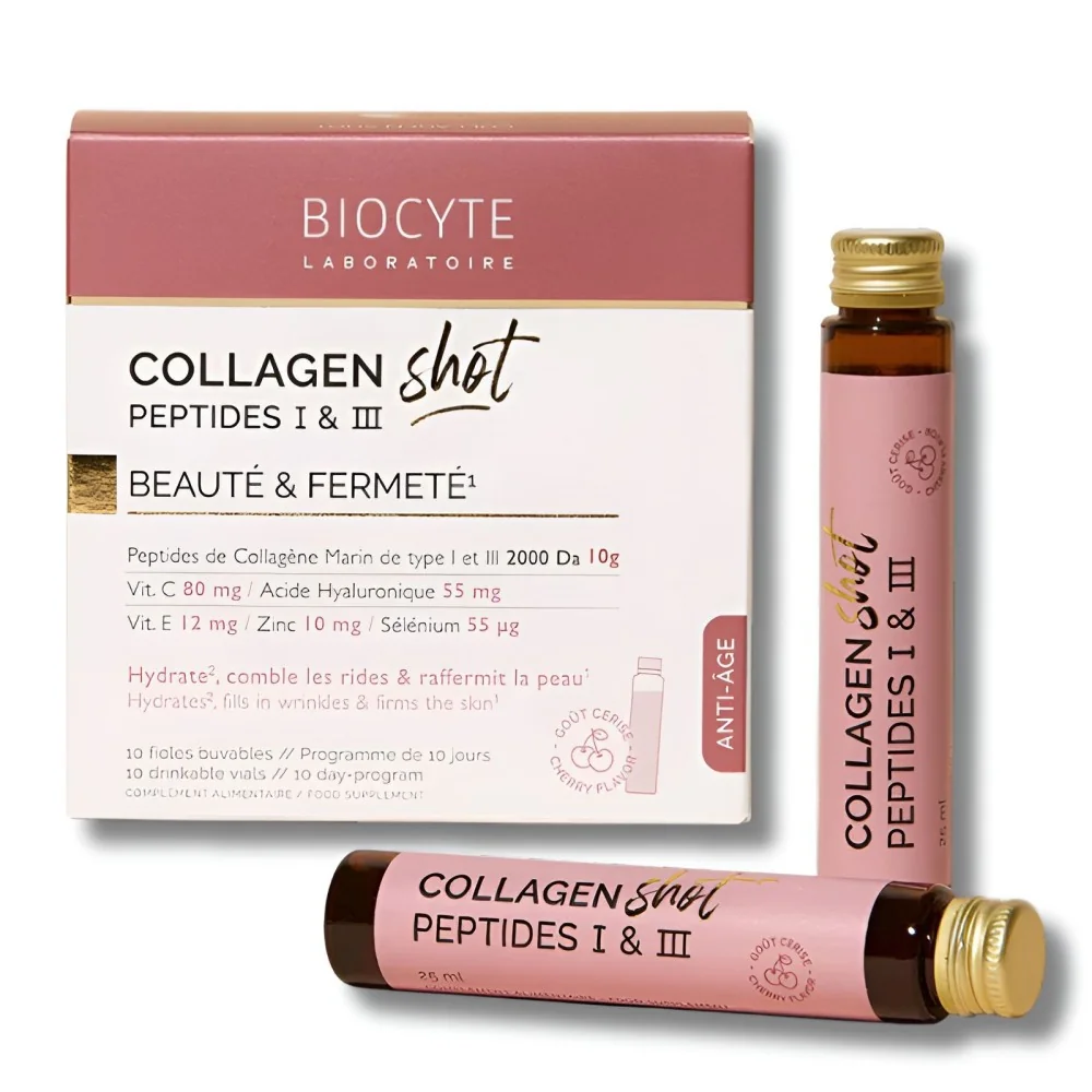 BIOCYTE - COLLAGEN SHOT PEPTIDES I ET III 10 FIOLES
