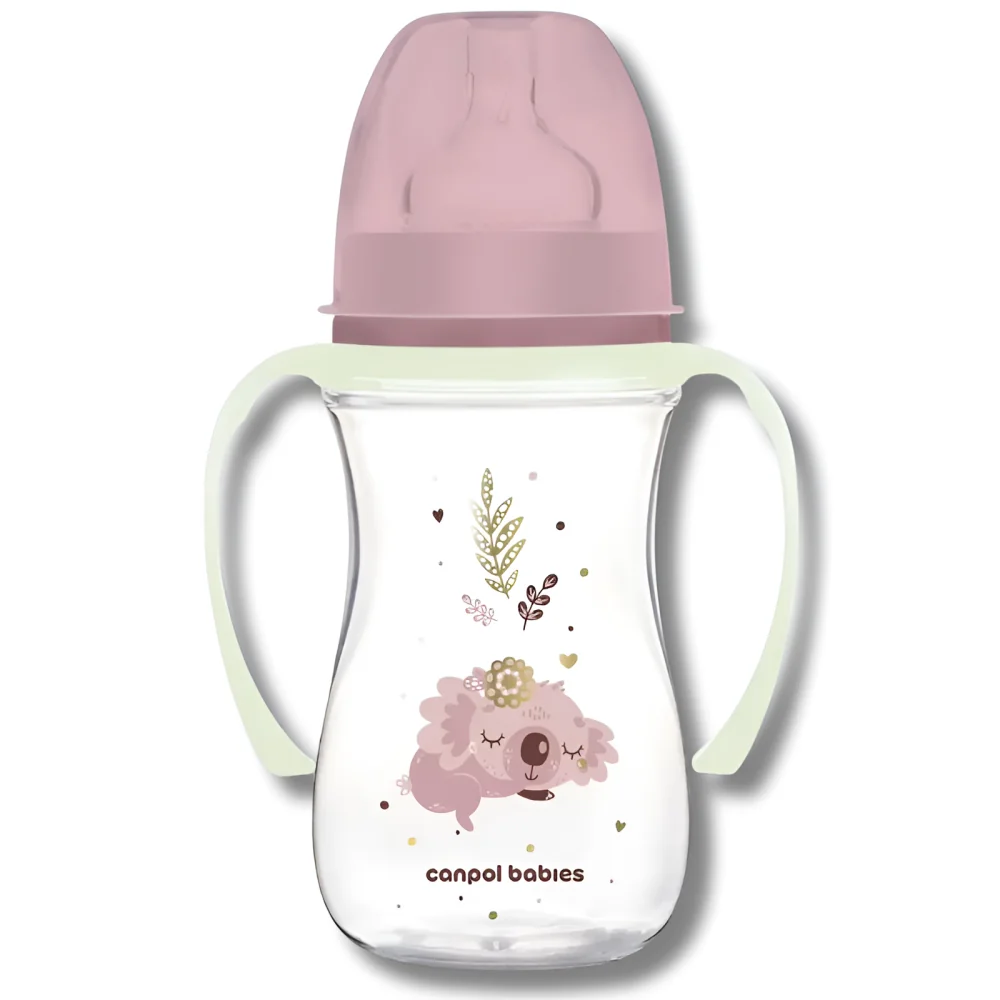 CANPOL BIBERON ANTICOLIQUE COL LARGE SLEEPY KOALA PINK +3MOIS 240ML  35/237
