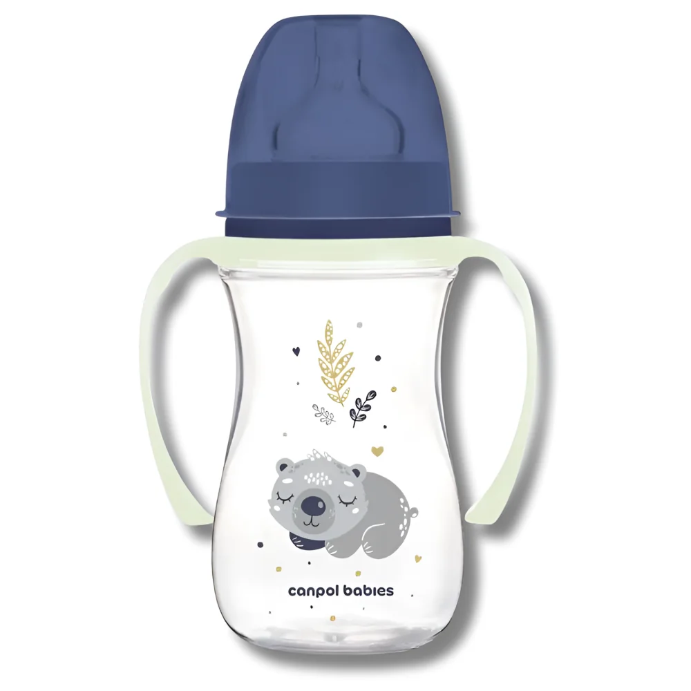 CANPOL BABIES - BIBERON ANTICOLIQUE COL LARGE SLEEPY KOALA BLEU +3MOIS 240ML 35/237
