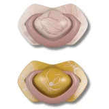 CANPOL BABIES - LOT DE 2 SUCETTES LIGHT TOUCH SOOTHER 0-6MOIS GOLD PINK
