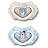 CANPOL BABIES - LOT DE 2 SUCETTES UNIVERSELLE 0-6MOIS BONJOUR PARIS BLEU 22/647