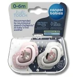 CANPOL BABIES - LOT DE 2 SUCETTES UNIVERSELLE 0-6MOIS BONJOUR PARIS ROSE 22/647